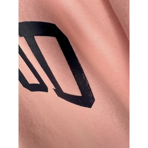 Oversized Pink Sweatshirt Cape Cod READ Womens Medium Pink Blue Pullover Soft - Picture 5 of 11